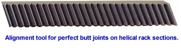 Alignment tool for helical-cut rack. | Automation 4 Less